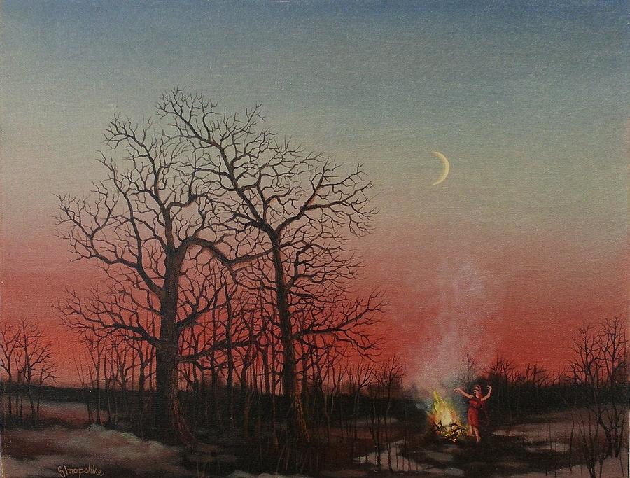 900x683 Incantations Of The Witch Painting By Tom Shropshire - Witch Painting