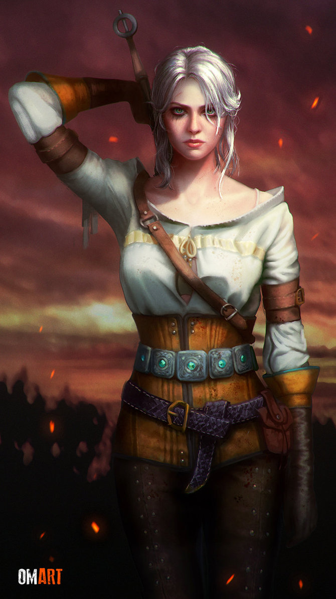 670x1193 Omardiazart (Omar Diaz) - Witcher 3 Ciri Painting