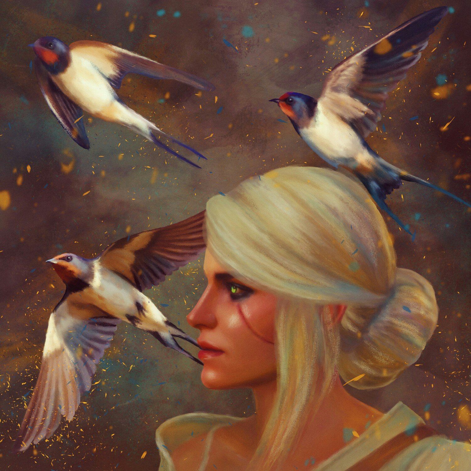 1500x1500 Ciri - Witcher 3 Ciri Painting