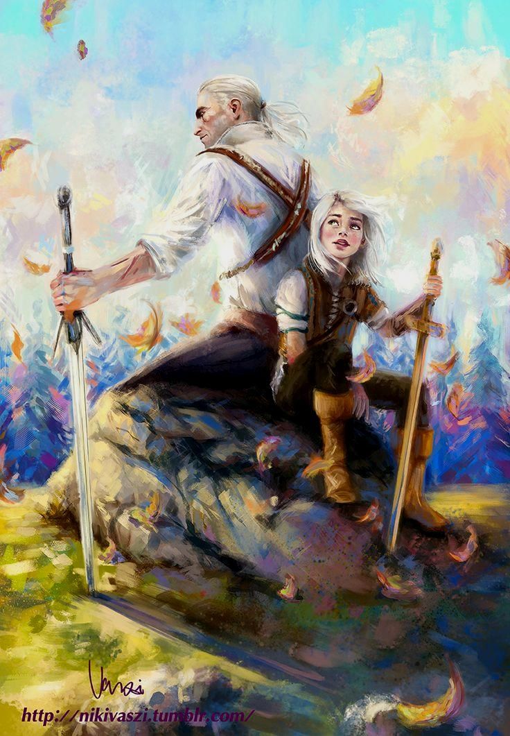 736x1061 Nikivaszi Happy Autumn This Painting Is For Those Games - Witcher 3 Ciri Painting
