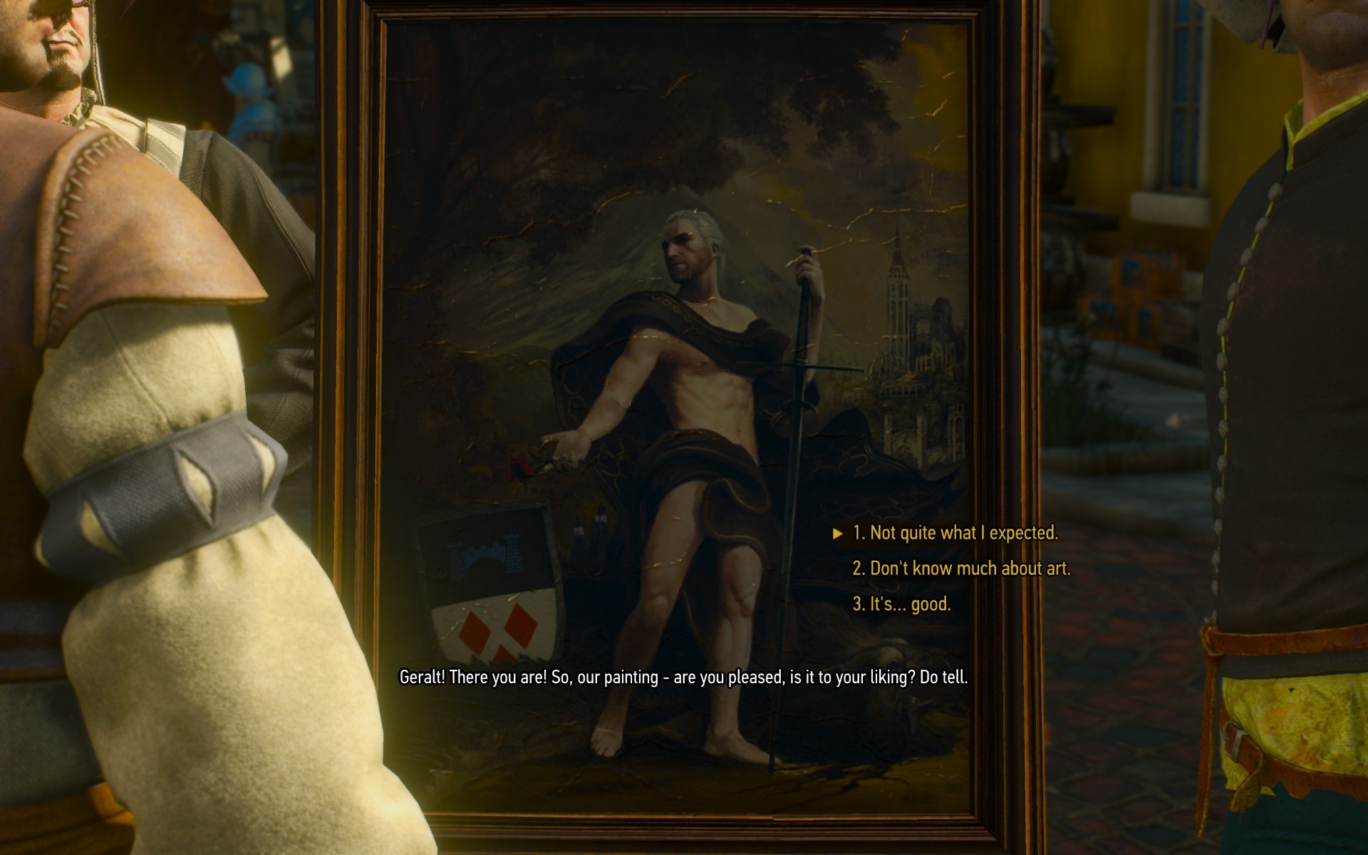 1920x1200 A Portrait Of The Witcher As An Old Man - Witcher 3 Painting