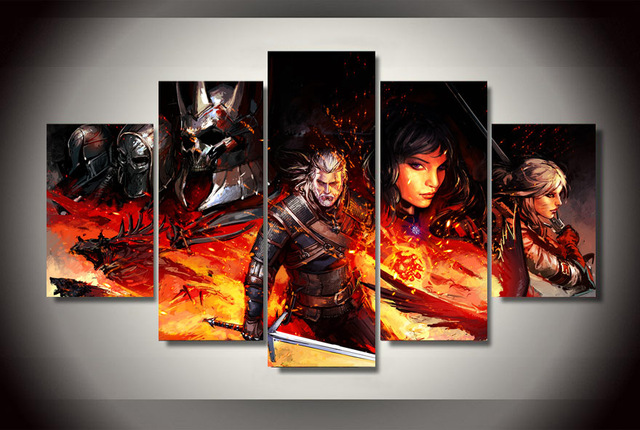 640x430 Unframed) Printed Witcher 3 Comics Painting On Canvas Room - Witcher 3 Which Painting