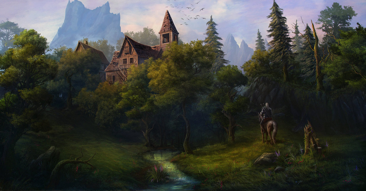 1236x646 Witcher By Reinmar84 - Witcher Painting