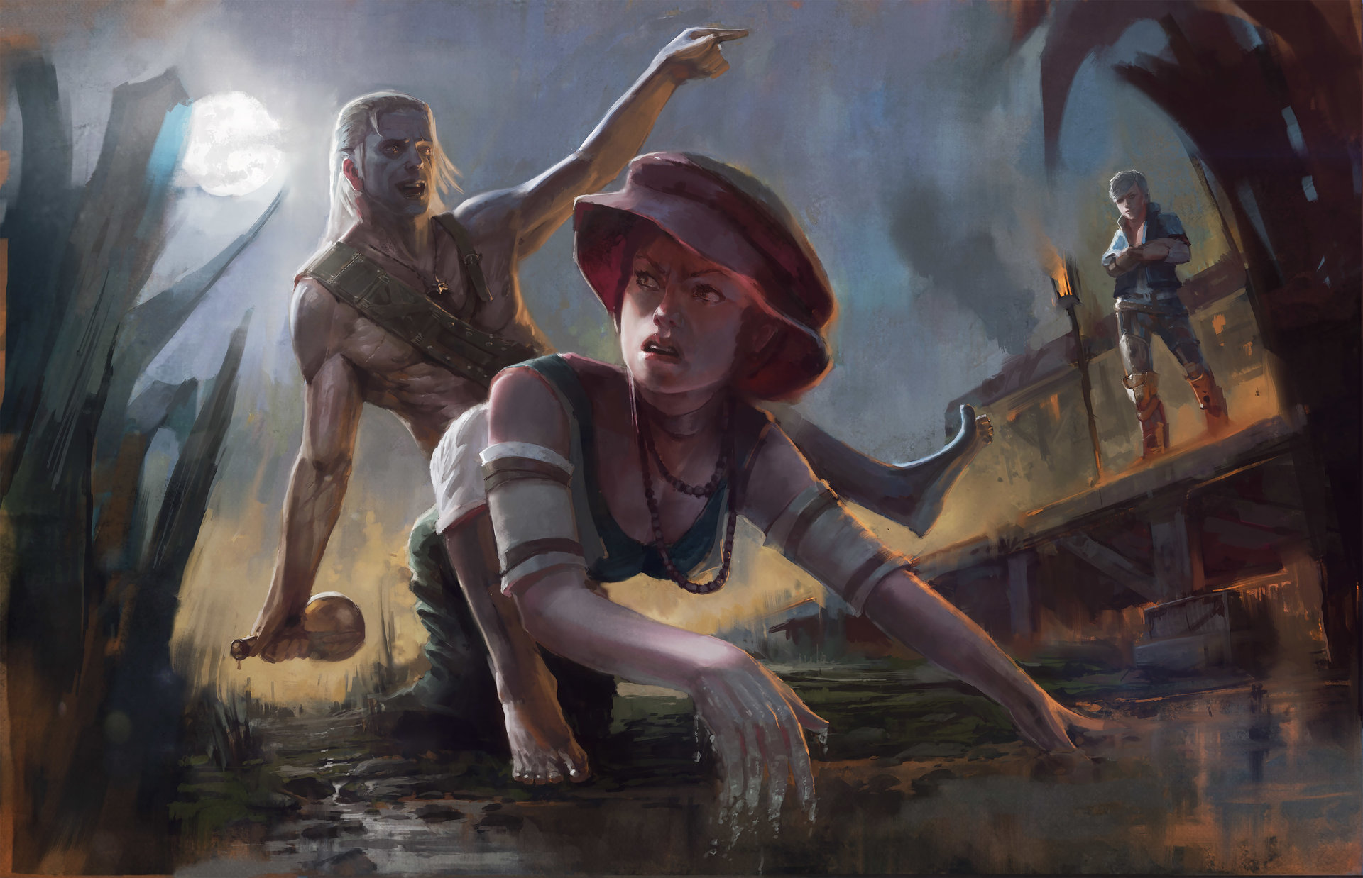 1920x1238 Artstation - Witcher Painting