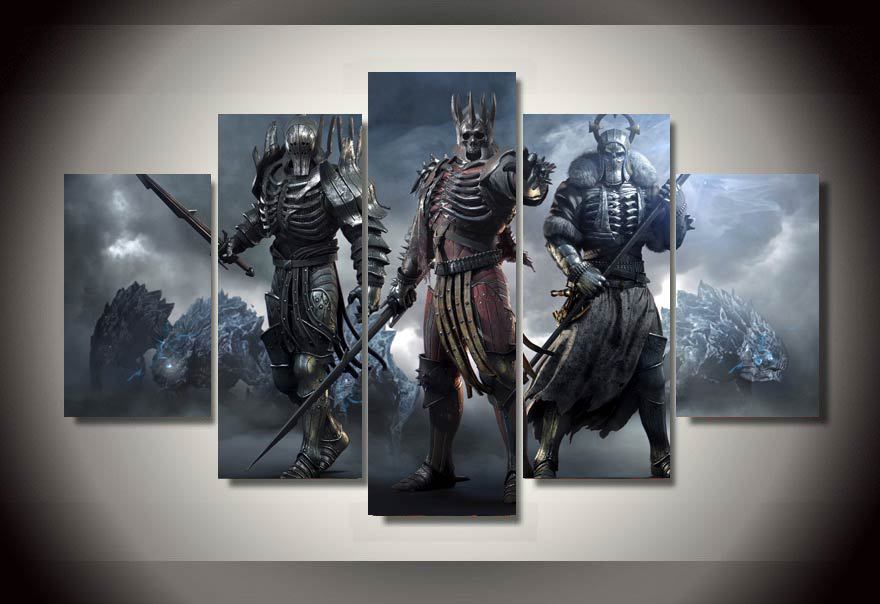 880x604 Modern Printed Witcher Wild Hunt Generals Picture Painting Wall - Witcher Painting Question