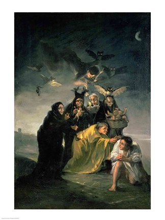 324x432 Witches' Sabbath Painting By Francisco De Goya - Witches Sabbath Painting