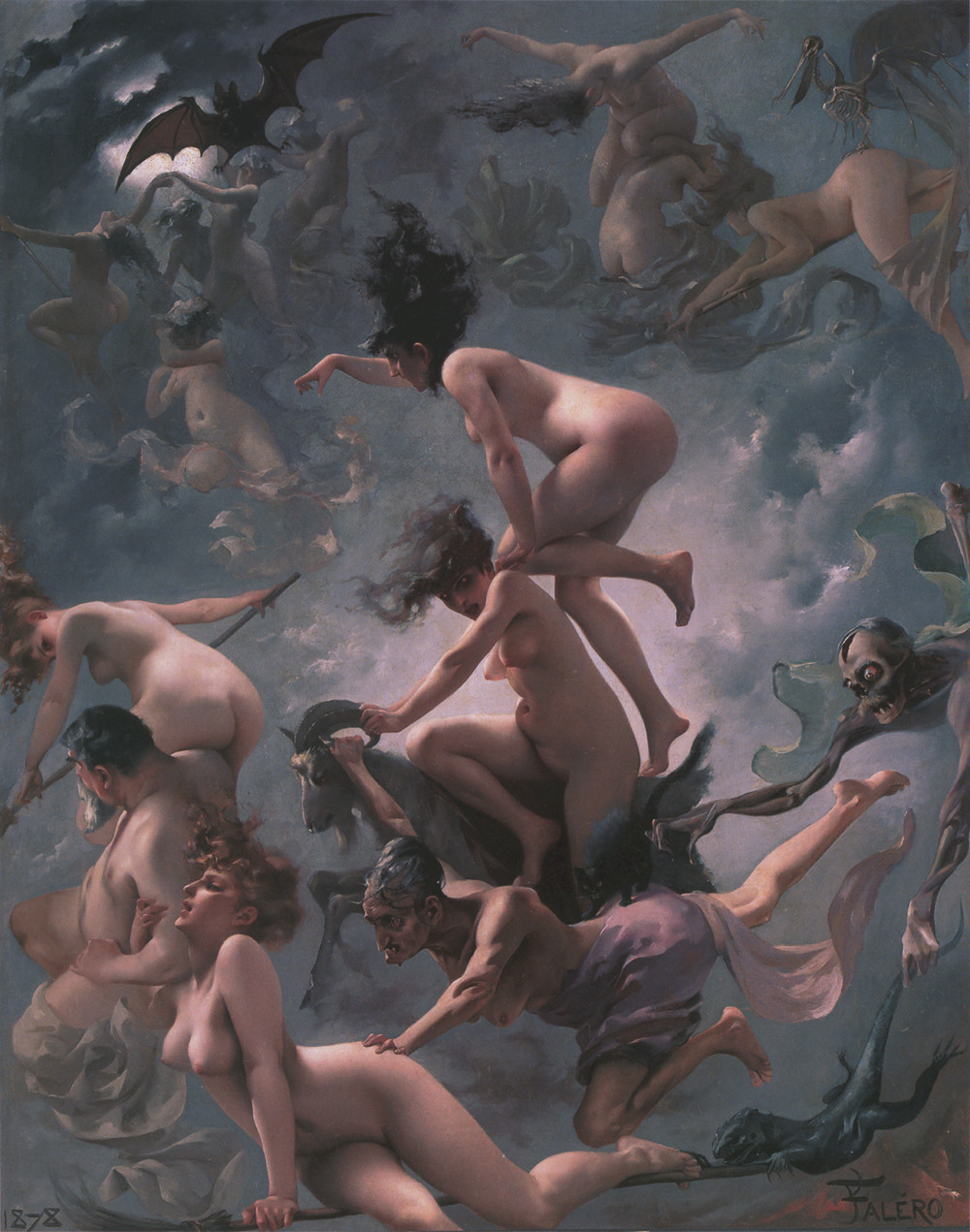 1000x1271 Witches Going To Their Sabbath (Oil On Canvas) (1878), By Luis - Witches Sabbath Painting