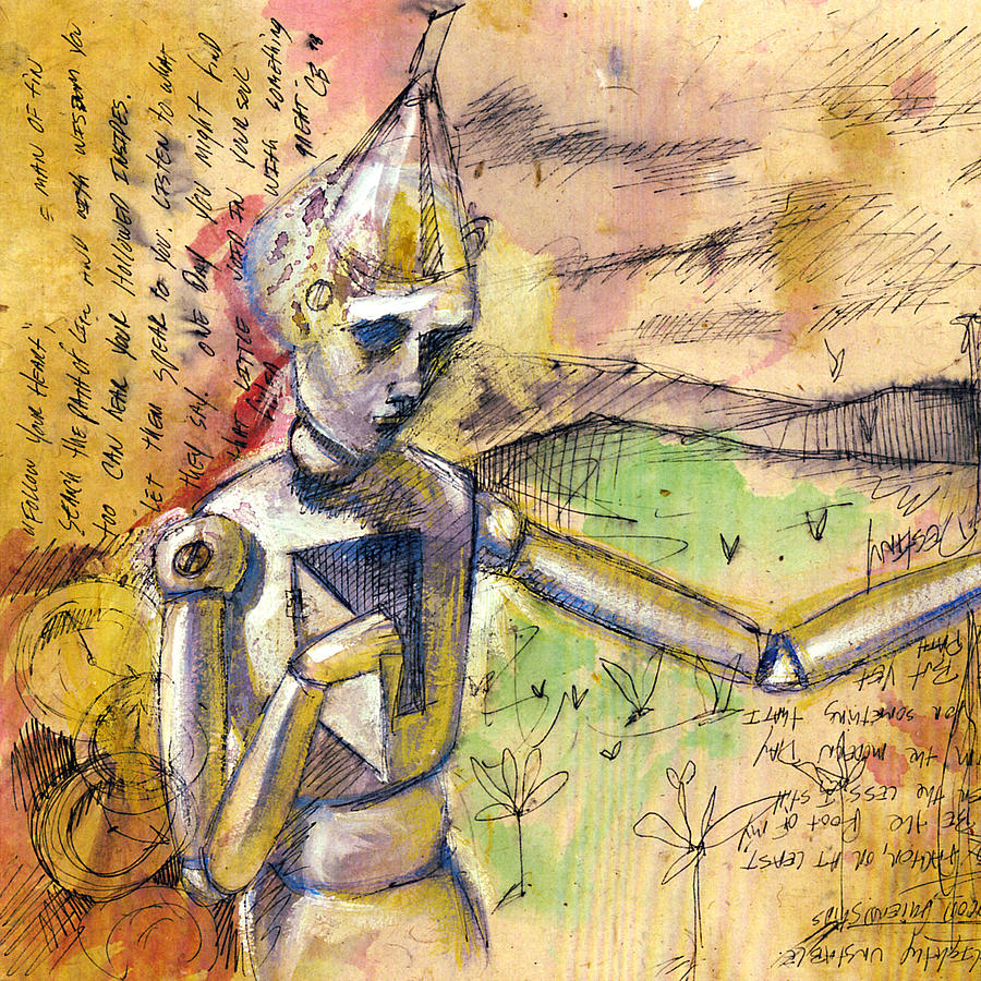 900x900 Tin Man - Wizard Of Oz Painting