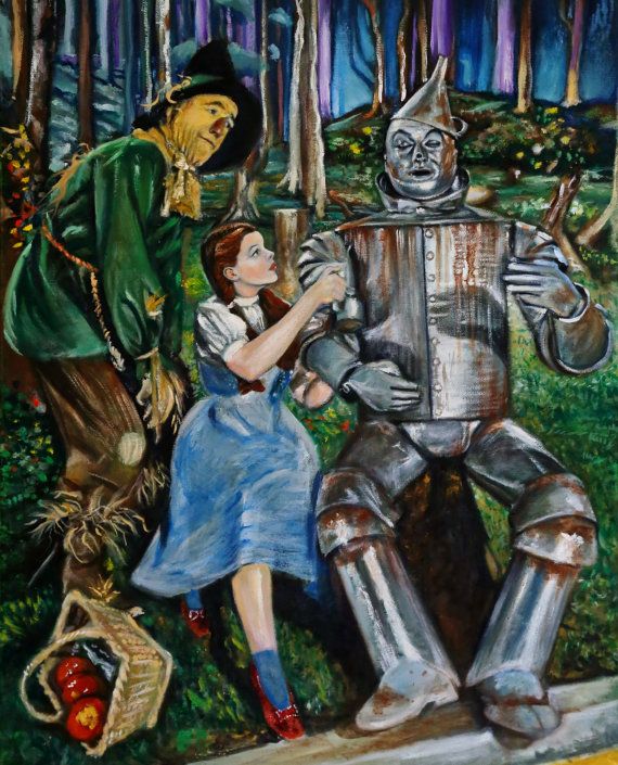 570x705 Wizard Of Oz Painting Oil On Canvas By Vincent By Vincentmyrandart - Wizard Of Oz Painting