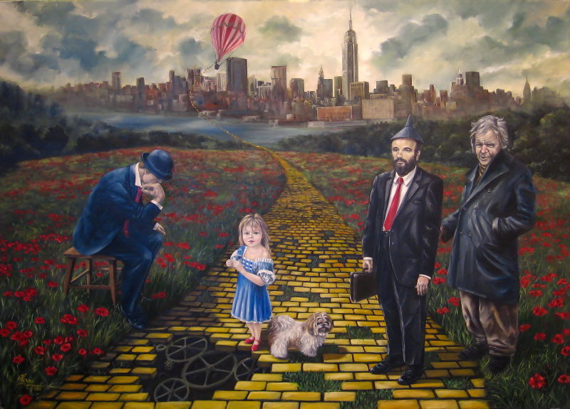 800x575 Daniel Cristian Chiriac Artwork The Wizard Of Oz Original - Wizard Of Oz Painting