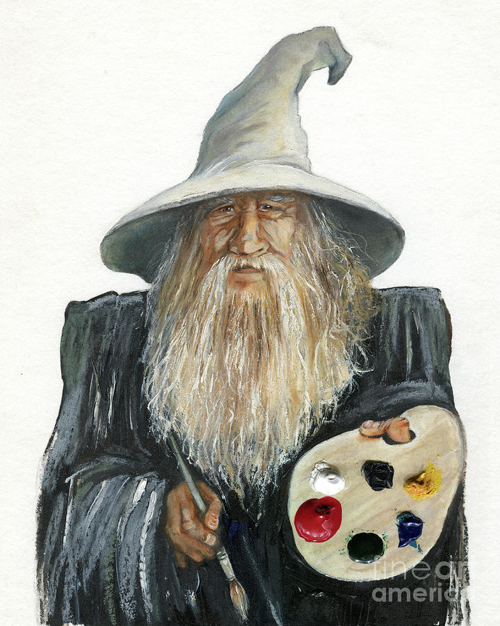 719x900 The Painting Wizard Painting By J W Baker - Wizard Painting