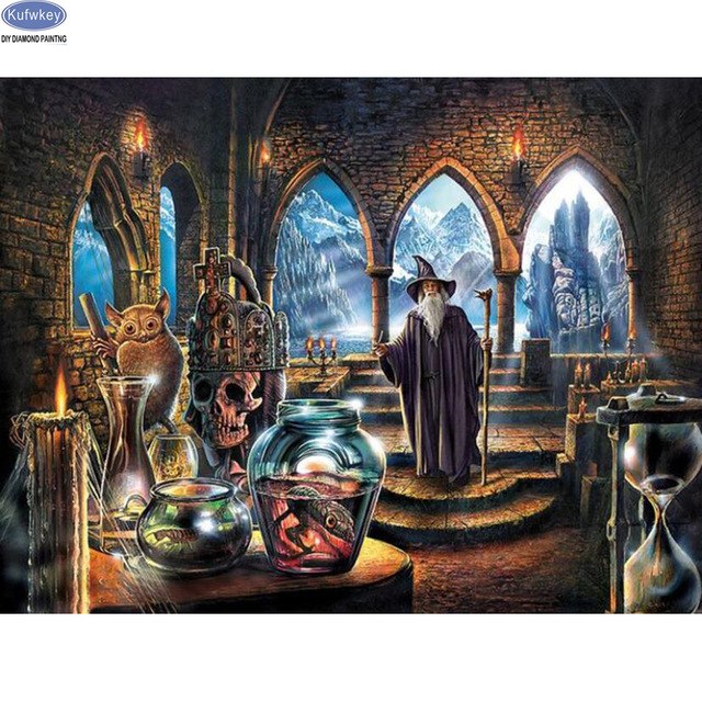 640x640 Customzied,full Drill Diamond Embroidery 5d Diy Diamond Painting - Wizard Painting