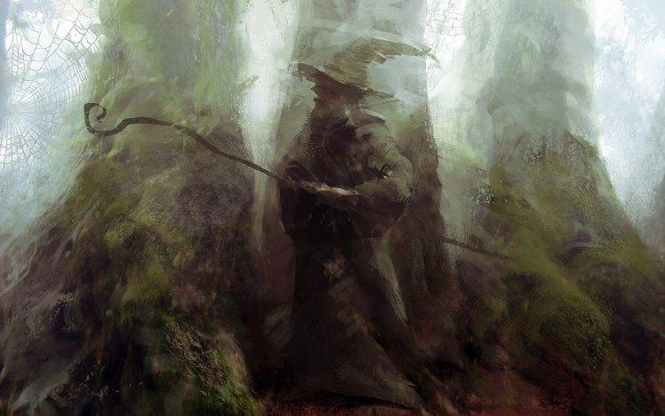 748x468 Magic, Gandalf, The Lord Of The Rings, Wizard, Painting Wallpapers - Wizard Painting