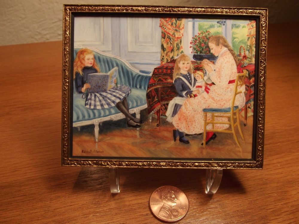 1000x750 Melissa Wolcott Miniature Dollhouse Painting Afternoon - Wolcott Painting