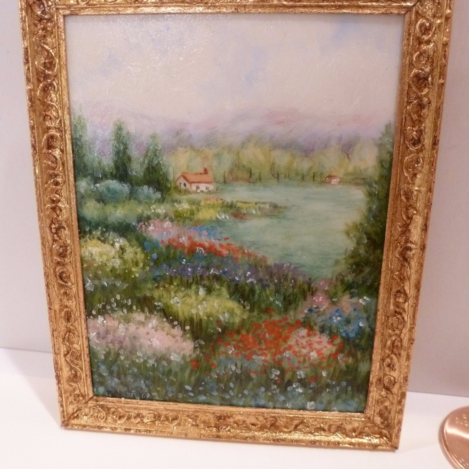 1600x1600 Melissa Wolcott Miniature Painting Field Of Color Signed - Wolcott Painting