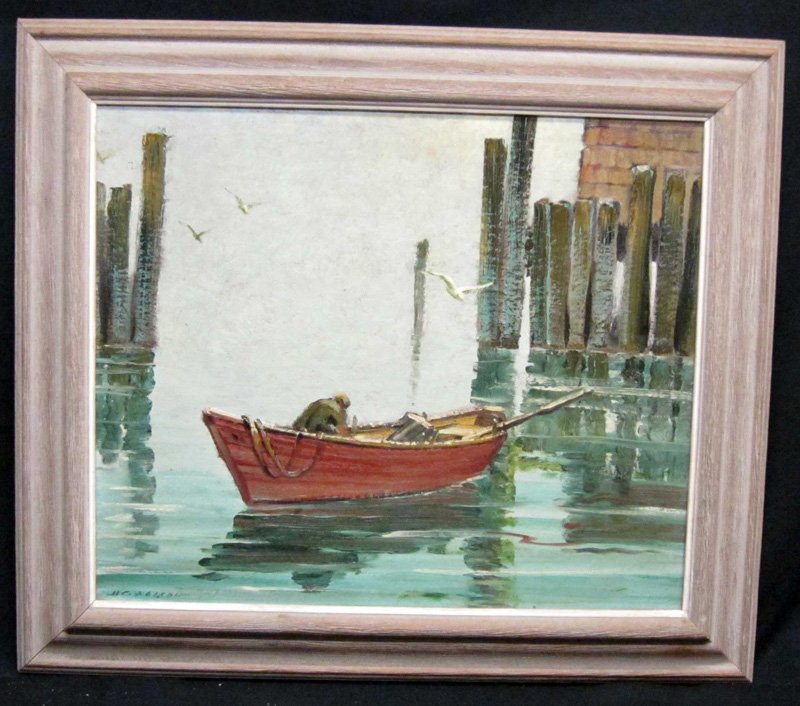 800x706 H. C. Wolcott Fisherman Painting - Wolcott Painting