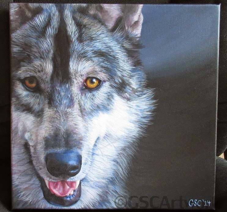 743x693 Gsc Artwork Wolf Painting - Wolf Acrylic Painting