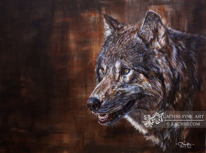 700x522 Wolf Acrylic Painting - Wolf Acrylic Painting