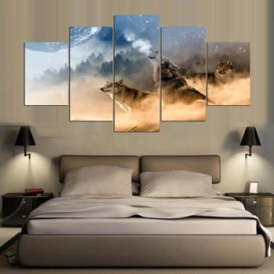 300x300 China Three Wolves In The Mountains Roar Modern Wall Painting Wolf - Wolf Canvas Painting