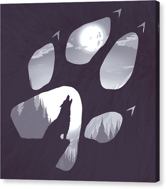 546x622 Wolf Paw Digital Art By Daniel Hapi - Wolf Canvas Painting