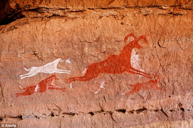 634x423 Dogs Bred From Wolves Helped Humans Take Over From Neanderthals - Wolf Cave Painting