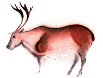 395x300 Font De Gaume - Wolf Cave Painting