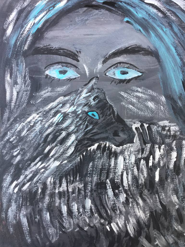 770x1027 Saatchi Art Wolf Eyes Painting By Rinky Sushree - Wolf Eyes Painting