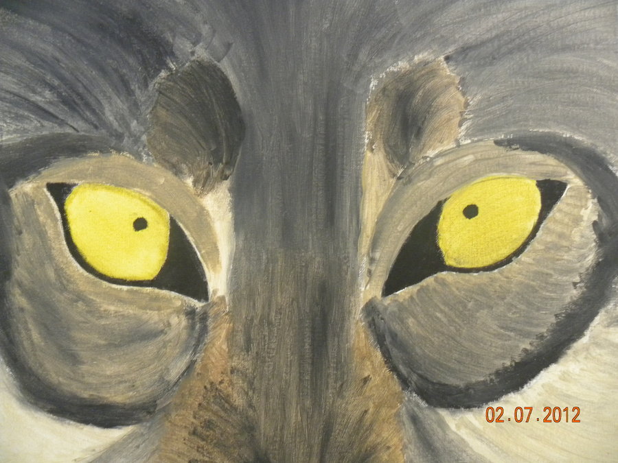 900x675 Wolf Eyes Painting By Lamoniwolf - Wolf Eyes Painting