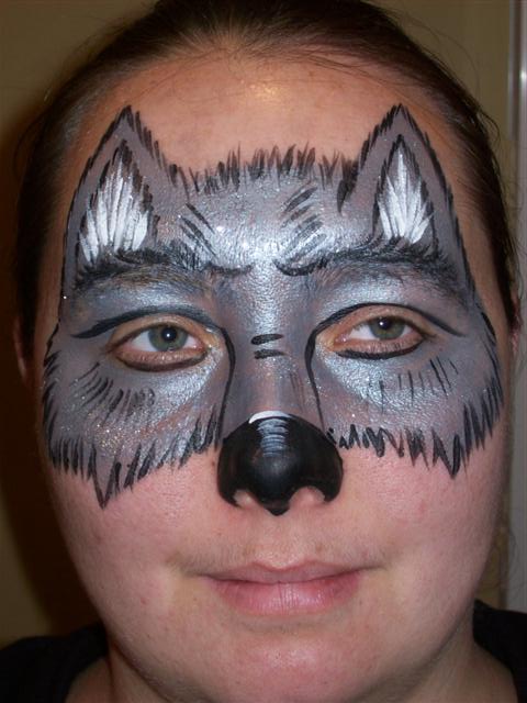 480x640 Wolf Face Painting Easy Face Painting - Wolf Face Painting