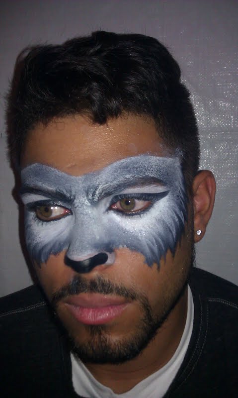 Wolf Face Painting at PaintingValley.com | Explore collection of Wolf ...