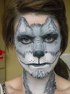 Wolf Face Painting At Paintingvalley.com 