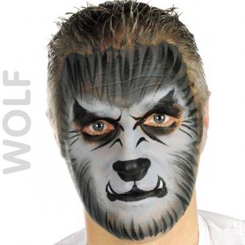500x500 Wolf Face Paint - Wolf Face Painting