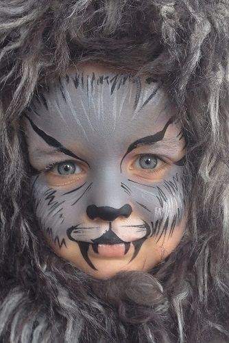 334x500 Wolf Face Paint - Wolf Face Painting