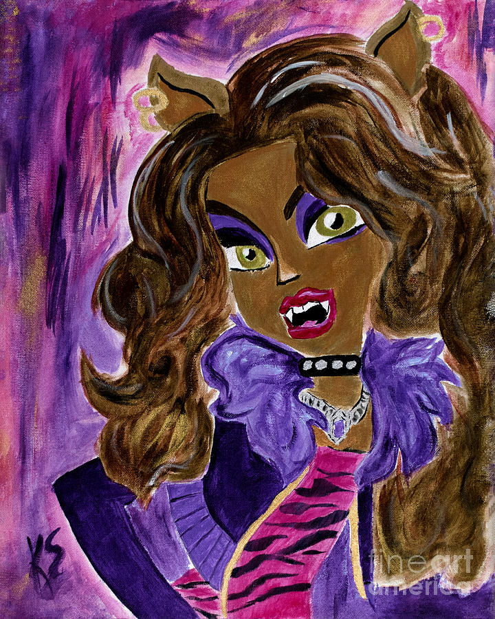 720x900 Wolf Girl Painting By Katy Scott - Wolf Girl Painting