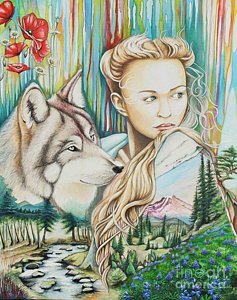 237x300 Wolf Girl Paintings - Wolf Girl Painting