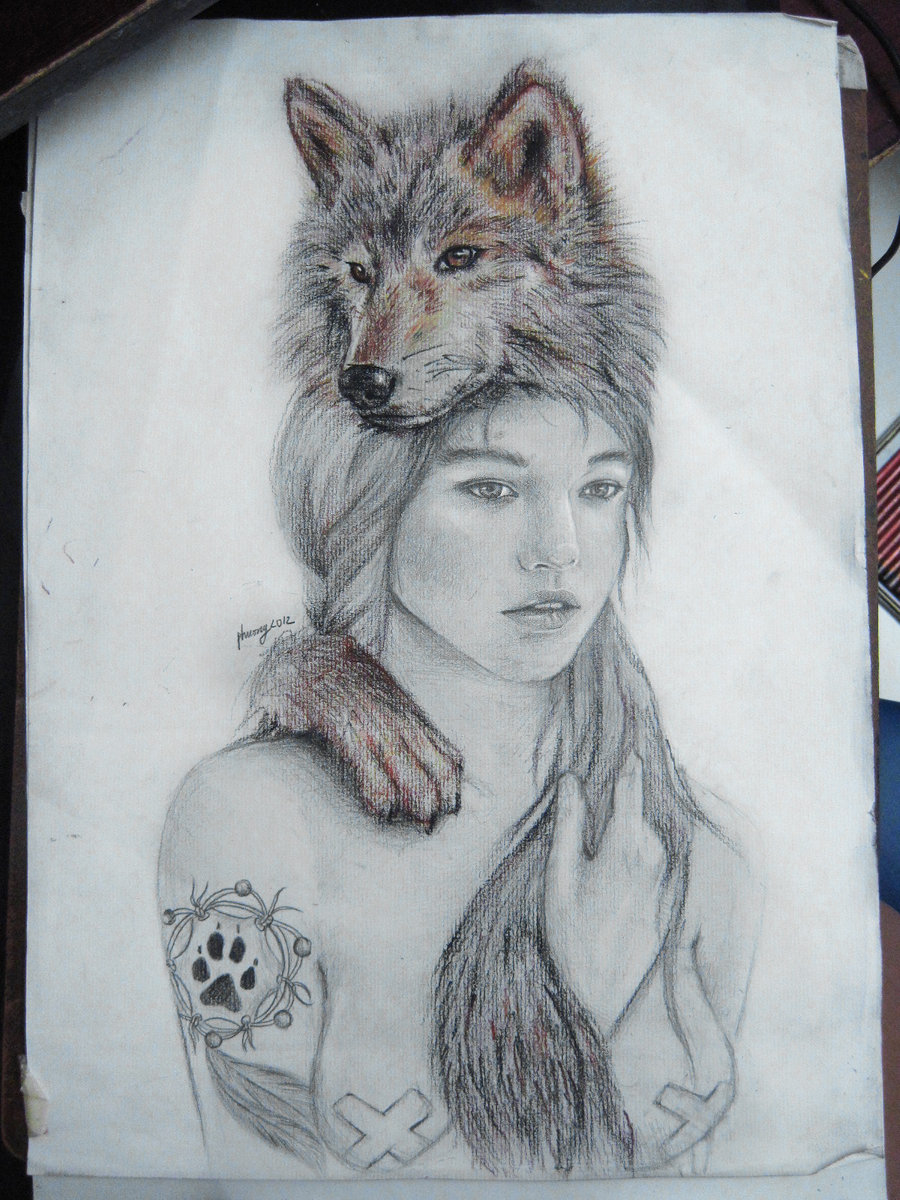 900x1200 Jupiterxo's Gallery - Wolf Girl Painting
