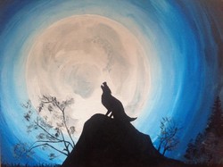 250x187 Wolf Moon Paintings - Wolf Moon Painting
