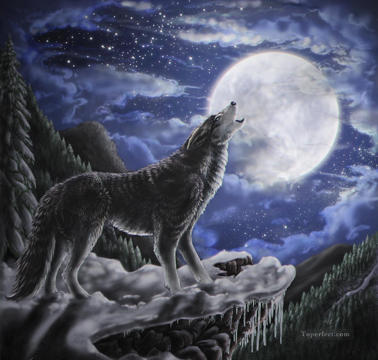Wolf Moon Painting At PaintingValley Explore Collection Of Wolf Wolf Moon Painting At PaintingValley Explore Collection Of Wolf