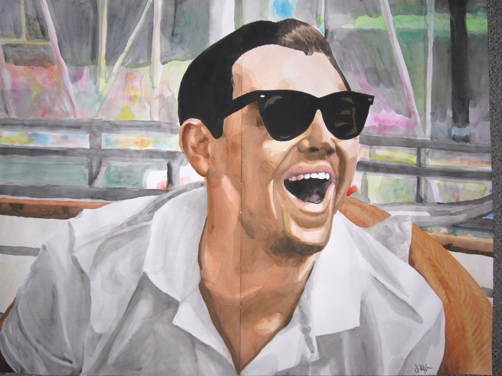 1024x768 The Wolf Of Wall Street By Jlndrmll - Wolf Of Wall Street Painting