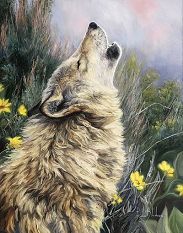366x466 Wolves - Wolf Oil Painting