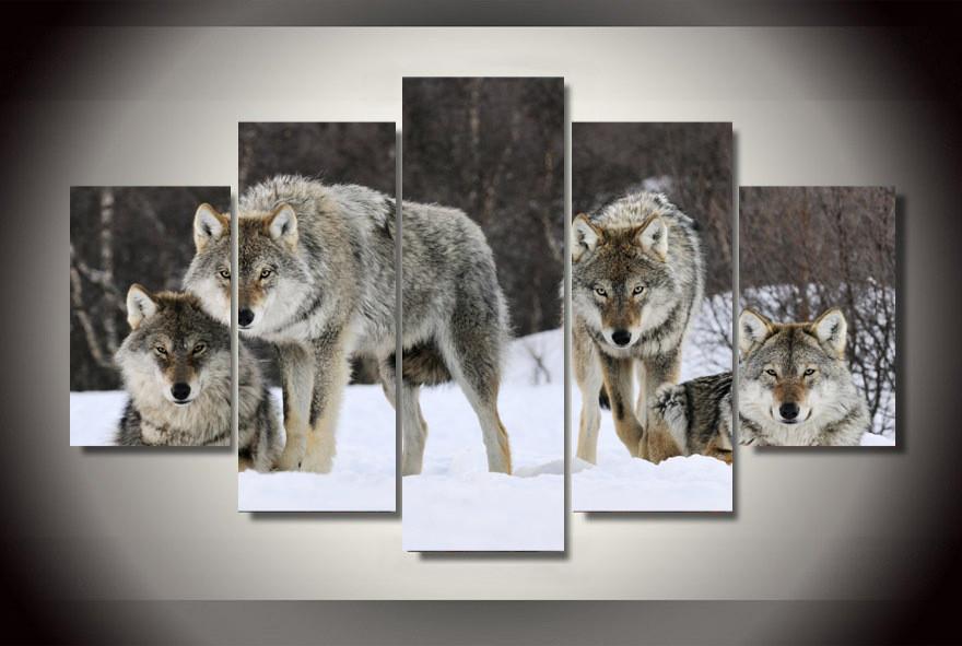 880x591 Wolf Pack Panel Painting Swagnation - Wolf Pack Painting