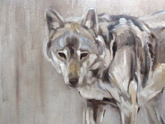 570x428 Skinny Lab Gallery Paintings Wolf - Wolf Painting