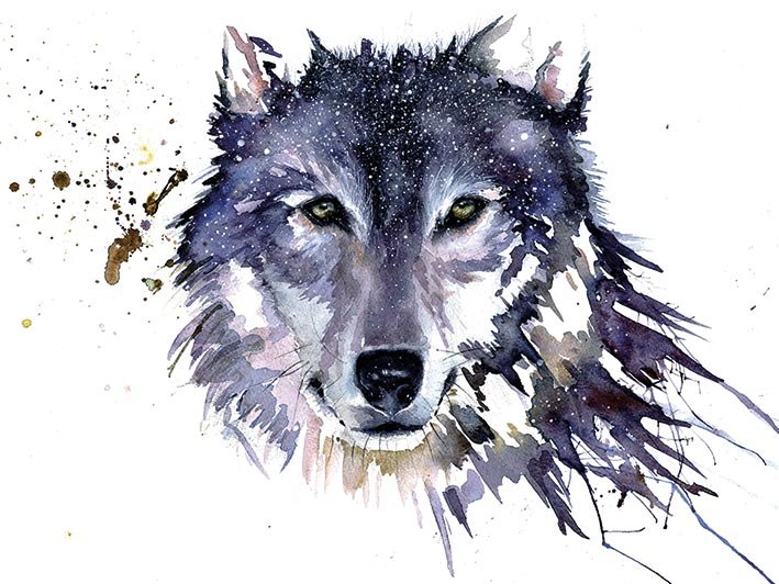 709x532 Art Group - Wolf Painting