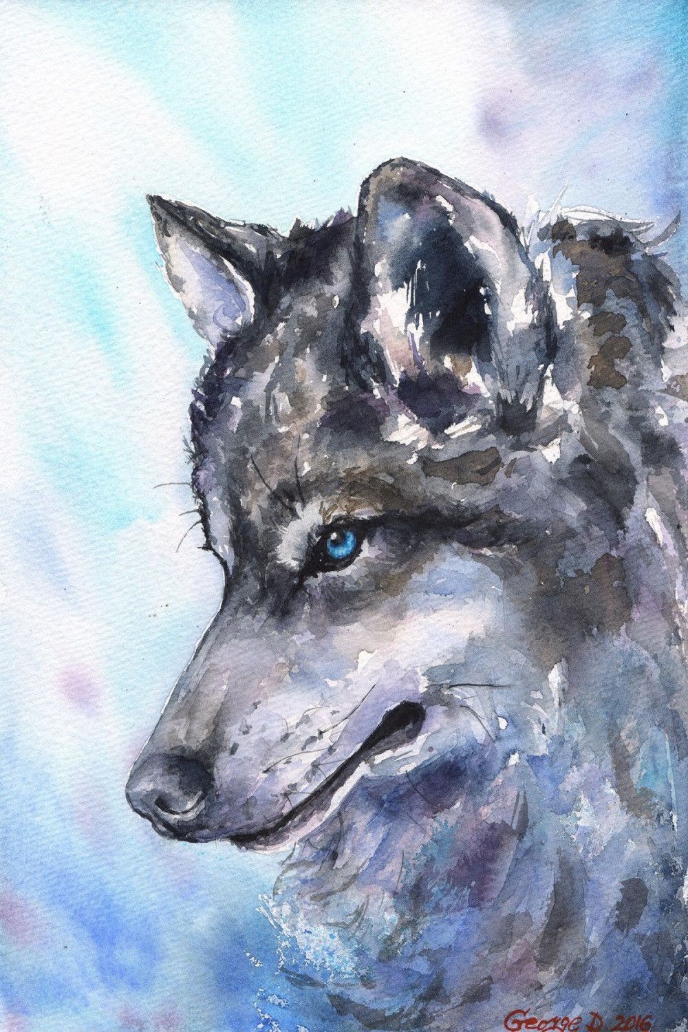 1000x1500 Wolf Wolf, Watercolor And Paintings - Wolf Painting Watercolor
