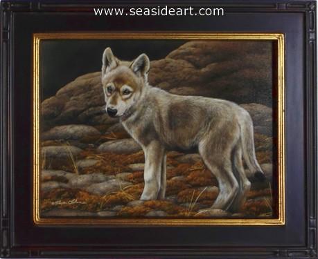 459x375 Wild Explorer Wolf Pup - Wolf Pup Painting