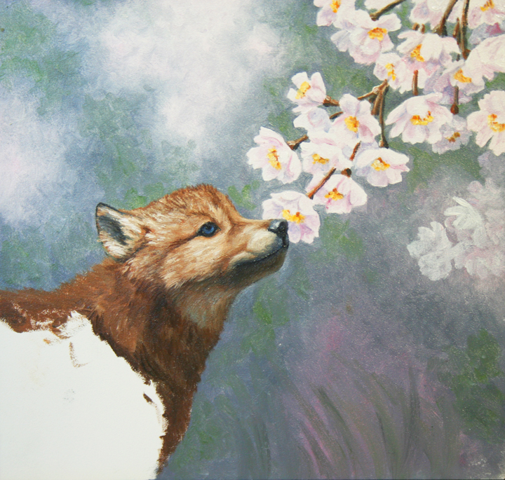 720x685 Wolf Pup Mini Painting - Wolf Pup Painting