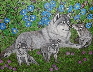 300x235 Wolf Pup Paintings Fine Art America - Wolf Pup Painting