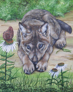 240x300 Wolf Pup Paintings Pixels - Wolf Pup Painting