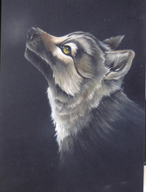 300x393 Wolf Pup Pattern Packet Pdf - Wolf Pup Painting