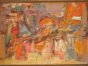 285x214 Jack Wolfe, Original Abstract Oil Painting (Item - Wolfe Painting